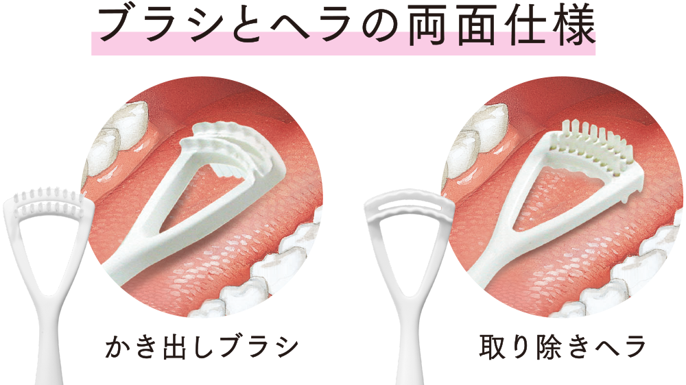 ブラシとヘラの両面仕様