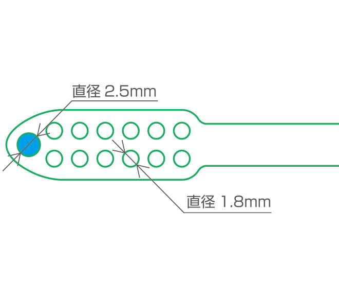 先端ブルー毛束